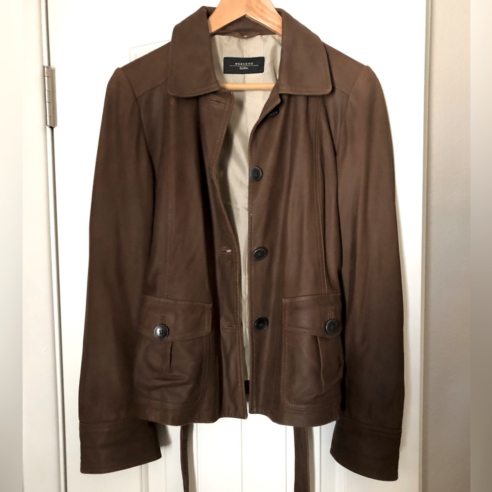 Max Mara Weekend Goat Leather Jacket- Vintage